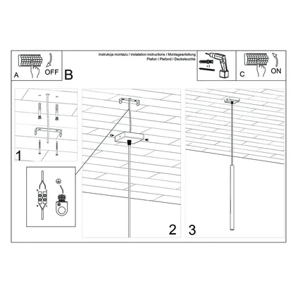 Pendelleuchte Slim Tube 1 – Grauer Beton