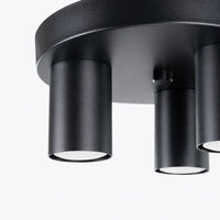 Deckenleuchte Tube 3R – Schwarz & Stahl
