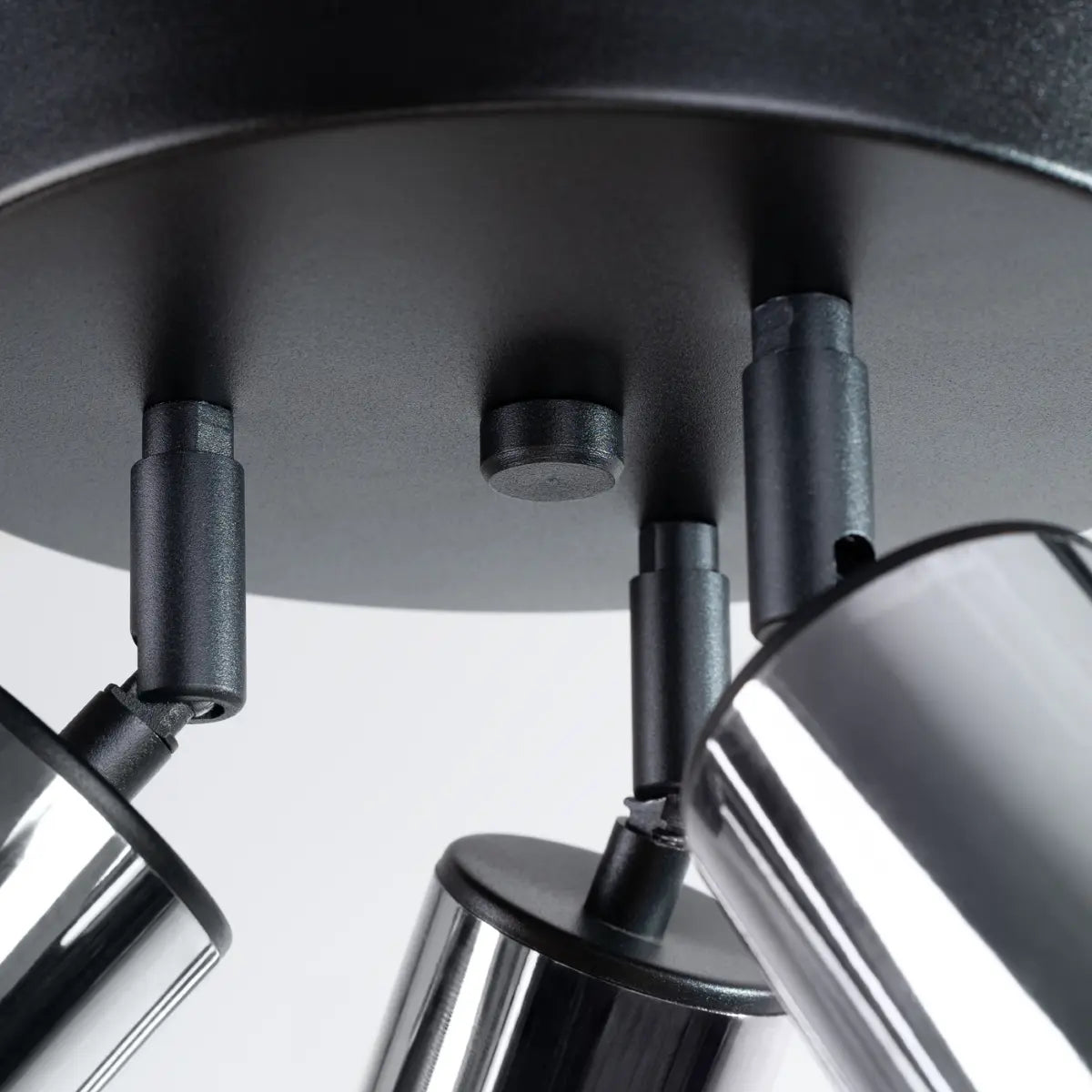 Plafondlamp Tube 3R – Zwart & Chroom & Staal