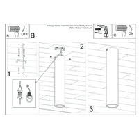 Plafondlamp Tube 30 – Goud & Staal