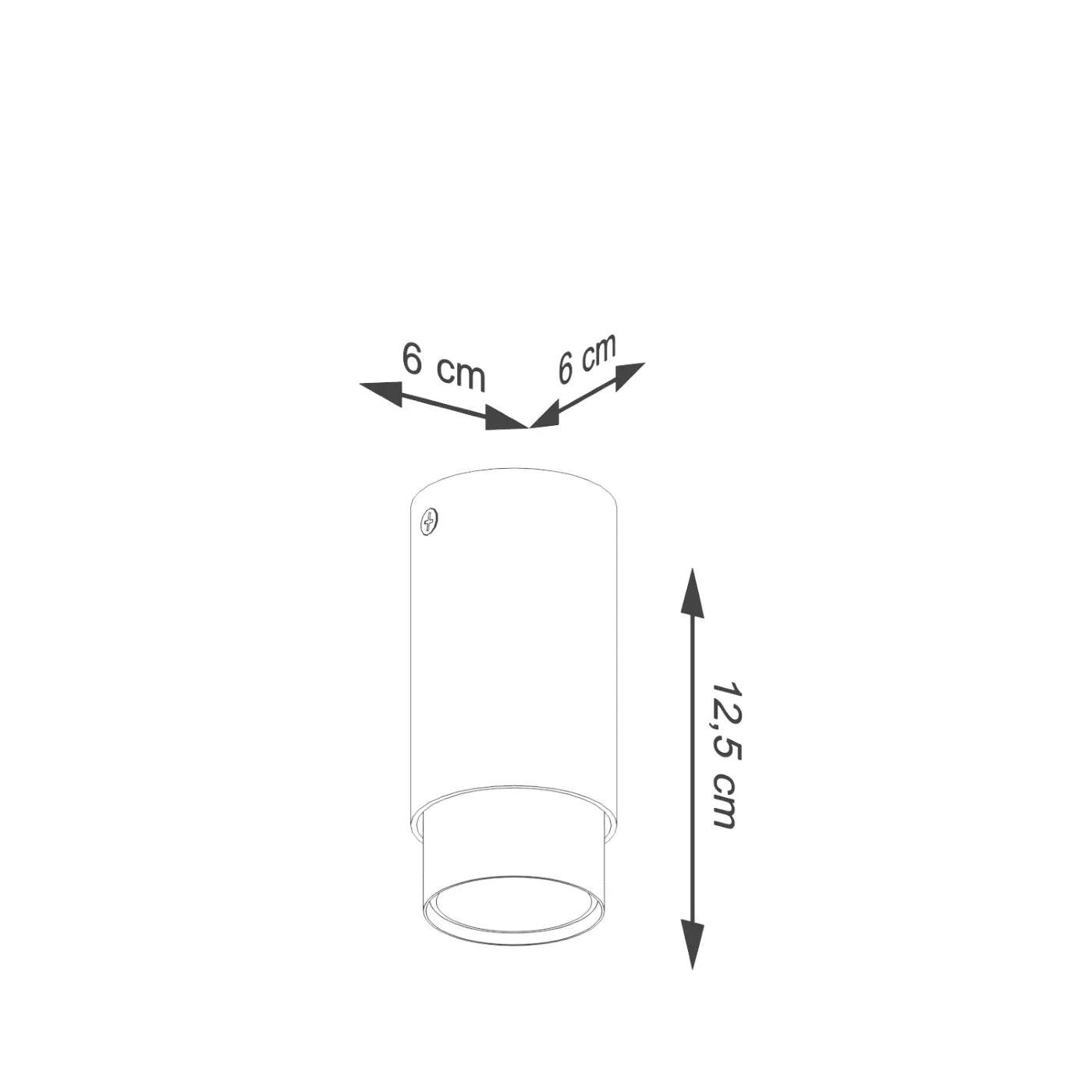 Plafondlamp Tube 2-Tone 12 – Zwart & Goud