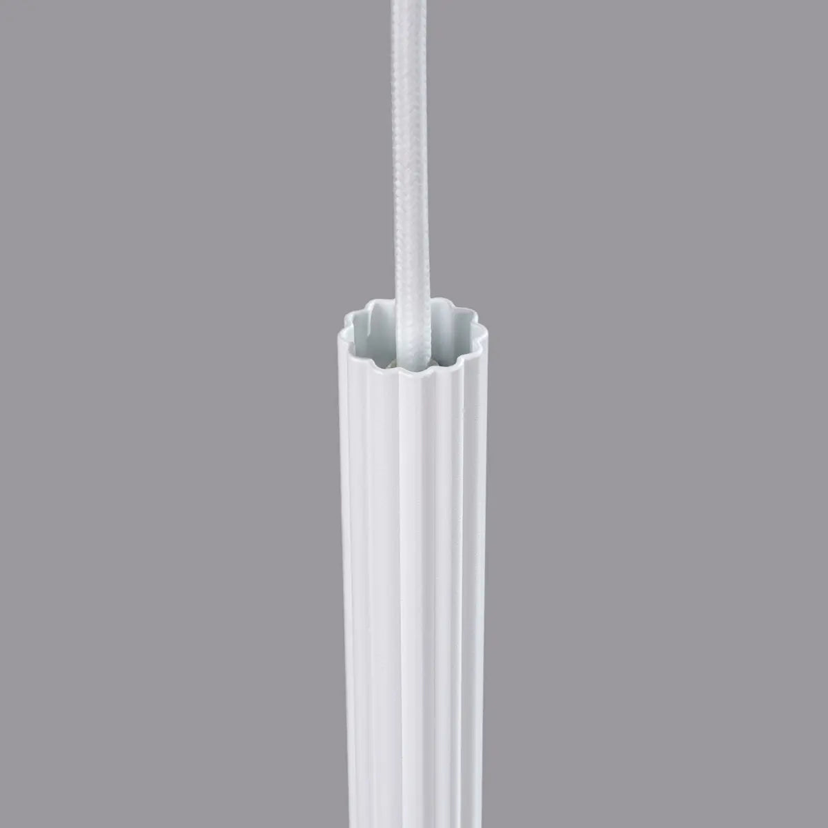 Pendelleuchte Candle 1 – Weiß & Stahl