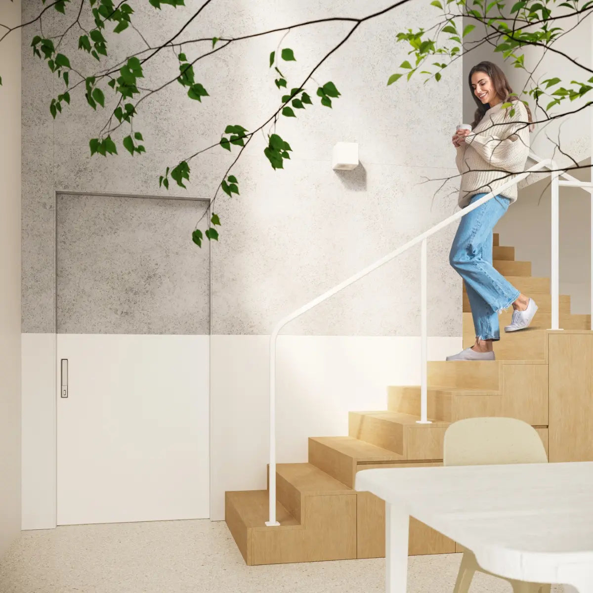 Wandlamp Frozen 2 – Wit Keramiek & Glas