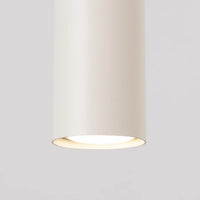 Pendelleuchte Tube 1 – Beige & Stahl
