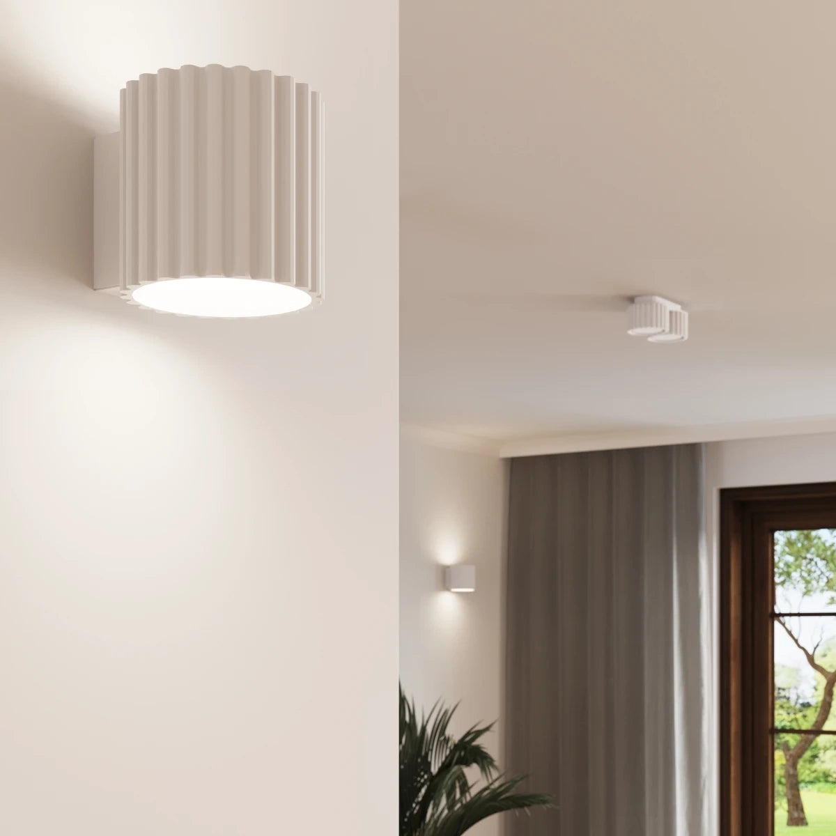 Spots Japandi Double-XS – Wit & Aluminium