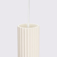 Pendelleuchte Japandi 1 – Beige & Aluminium