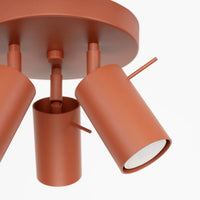 Plafondlamp Rondo 3R – Okerrood & Staal