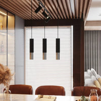 Hanglamp Tube 1 – Zwart & Chroom & Staal