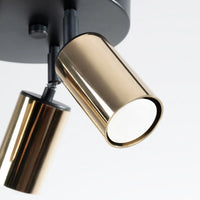 Deckenleuchte Tube 3R – Schwarz & Gold & Stahl