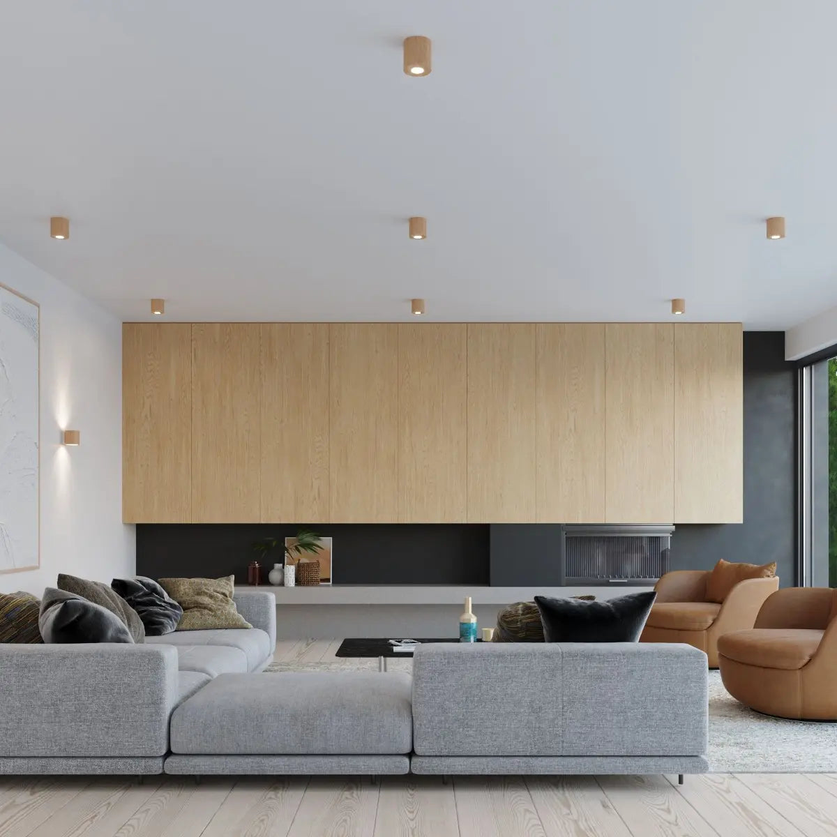 Wandleuchte Rondo – Naturholz & Holz