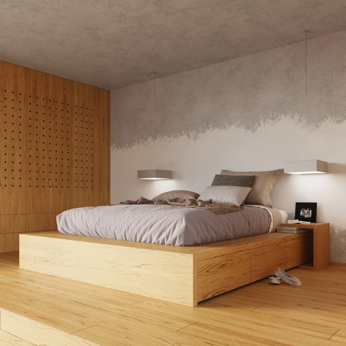 Deckenleuchte Block 45 – Grau & PVC