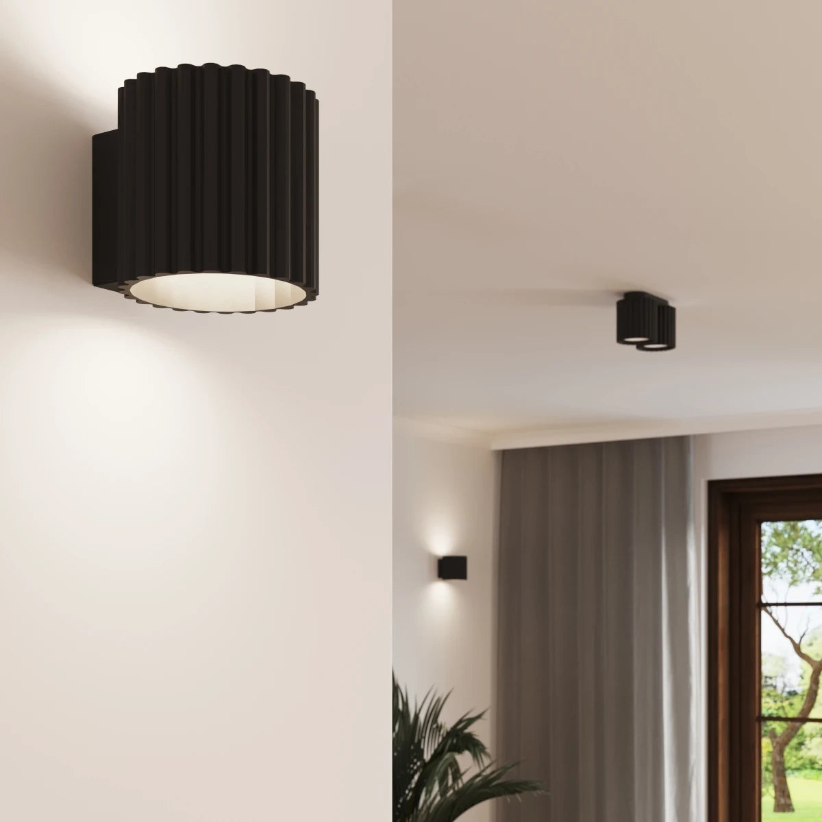 Spots Japandi Double – Zwart & Aluminium