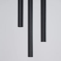 Pendelleuchte Candle 3P – Schwarz & Stahl