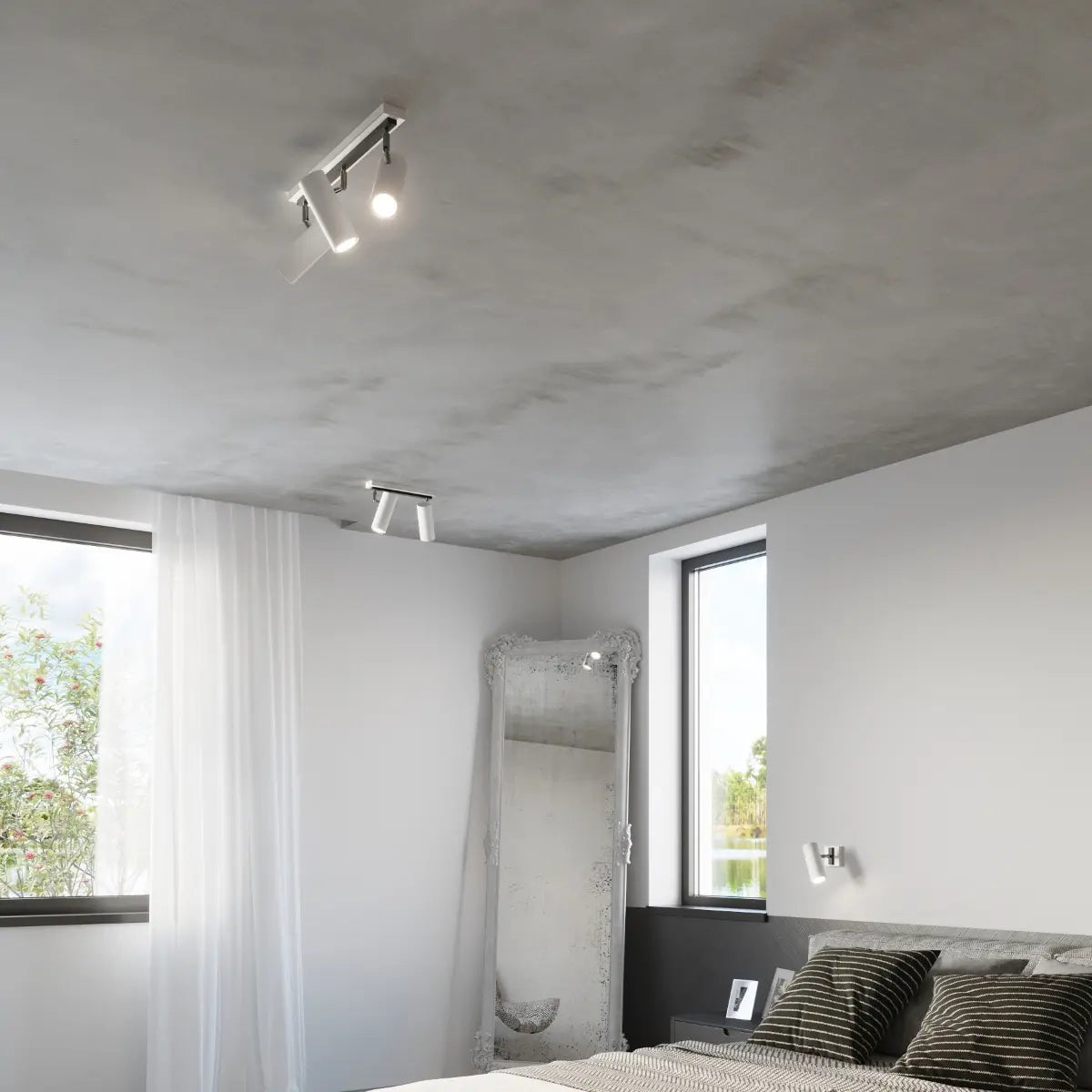 Plafondlamp Rondo Spot 3 – Wit & Staal