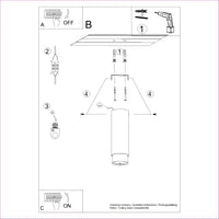 Plafondlamp Tube 2-Tone 22 – Zwart & Staal