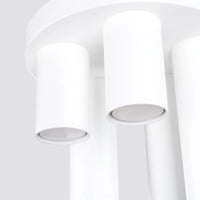 Deckenleuchte Tube 5R – Weiß & Stahl