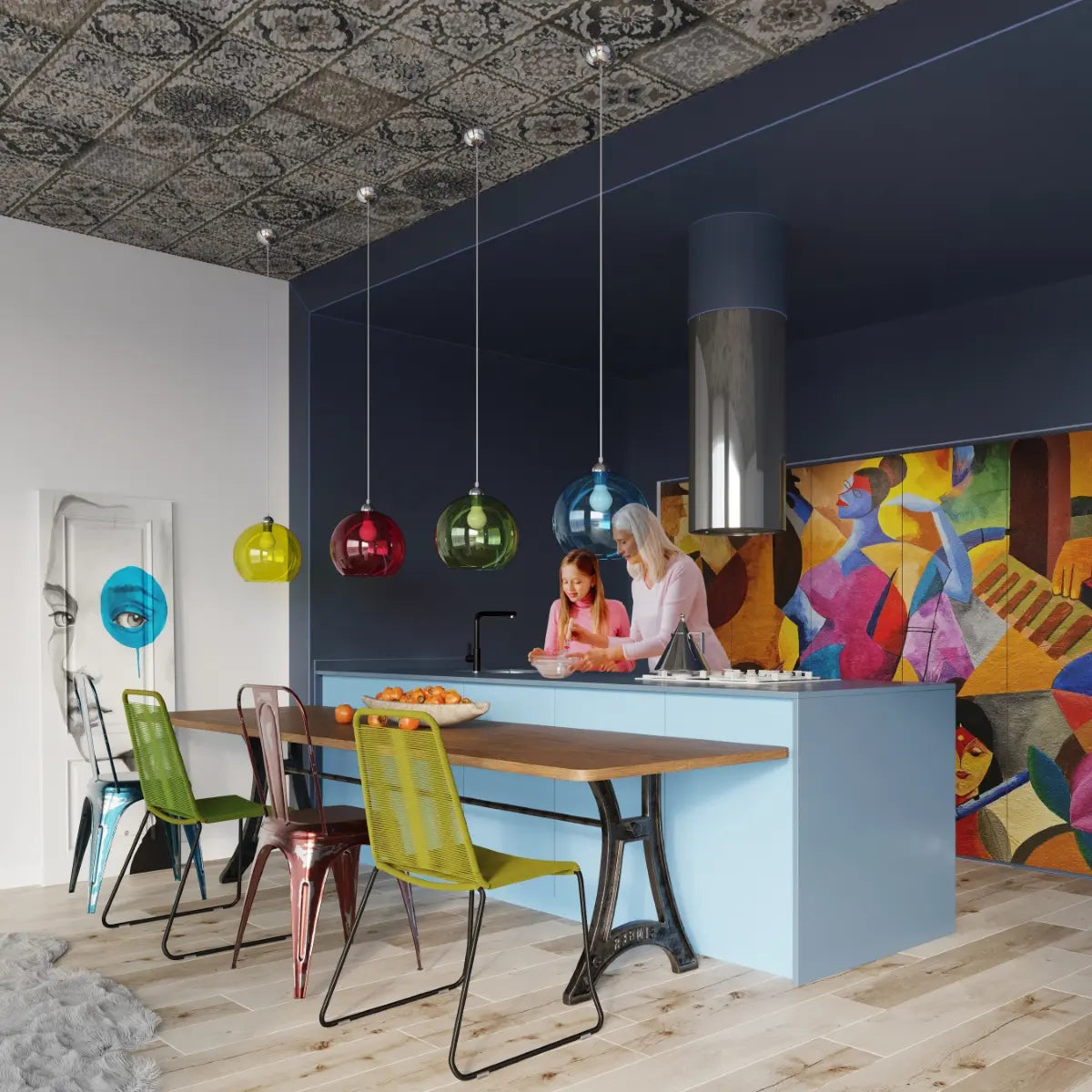 Hanglamp Globe – Grafiet Glas & Staal