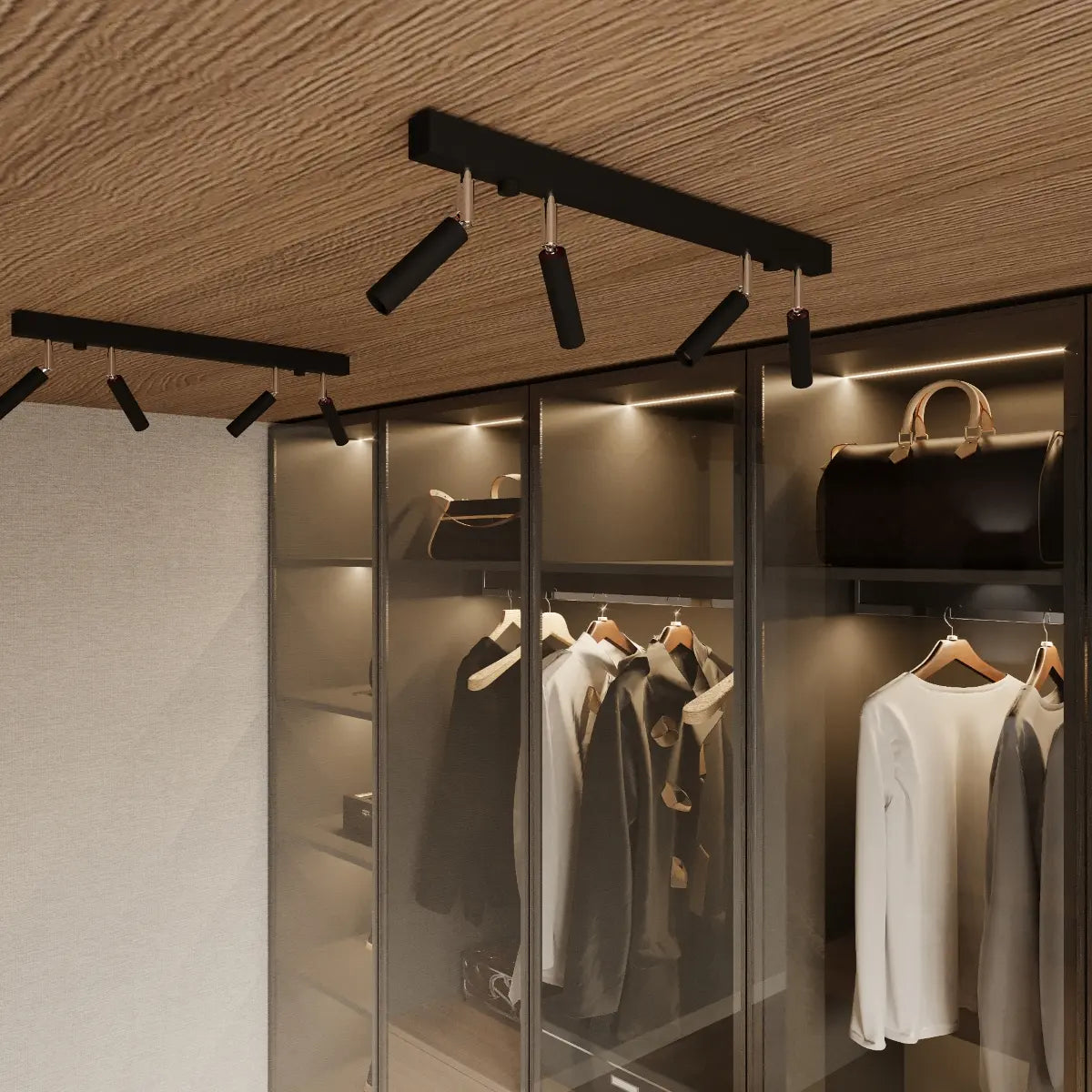 Deckenleuchte Luxtec 2 – Schwarz & Stahl