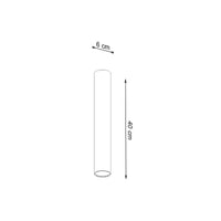 Deckenleuchte Tube Size 40 – Weiß & Stahl