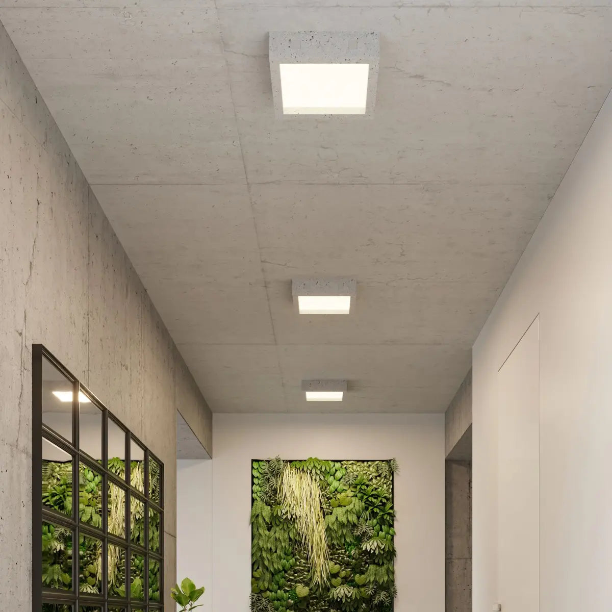 Plafondlamp Square – Grijs & Beton