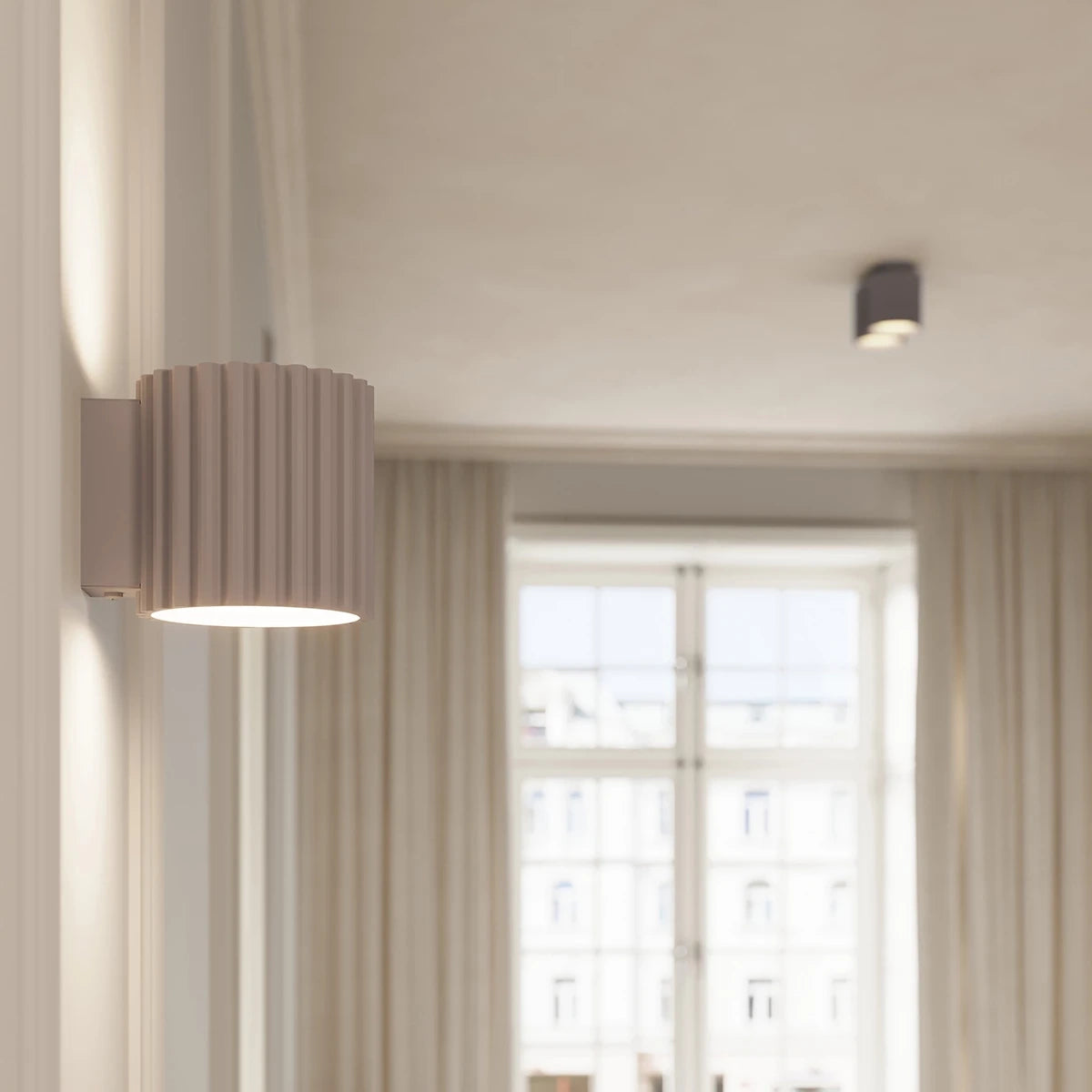 Spots Japandi Double – Taupe & Aluminium
