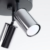 Deckenleuchte Tube 3R – Schwarz & Chrom & Stahl