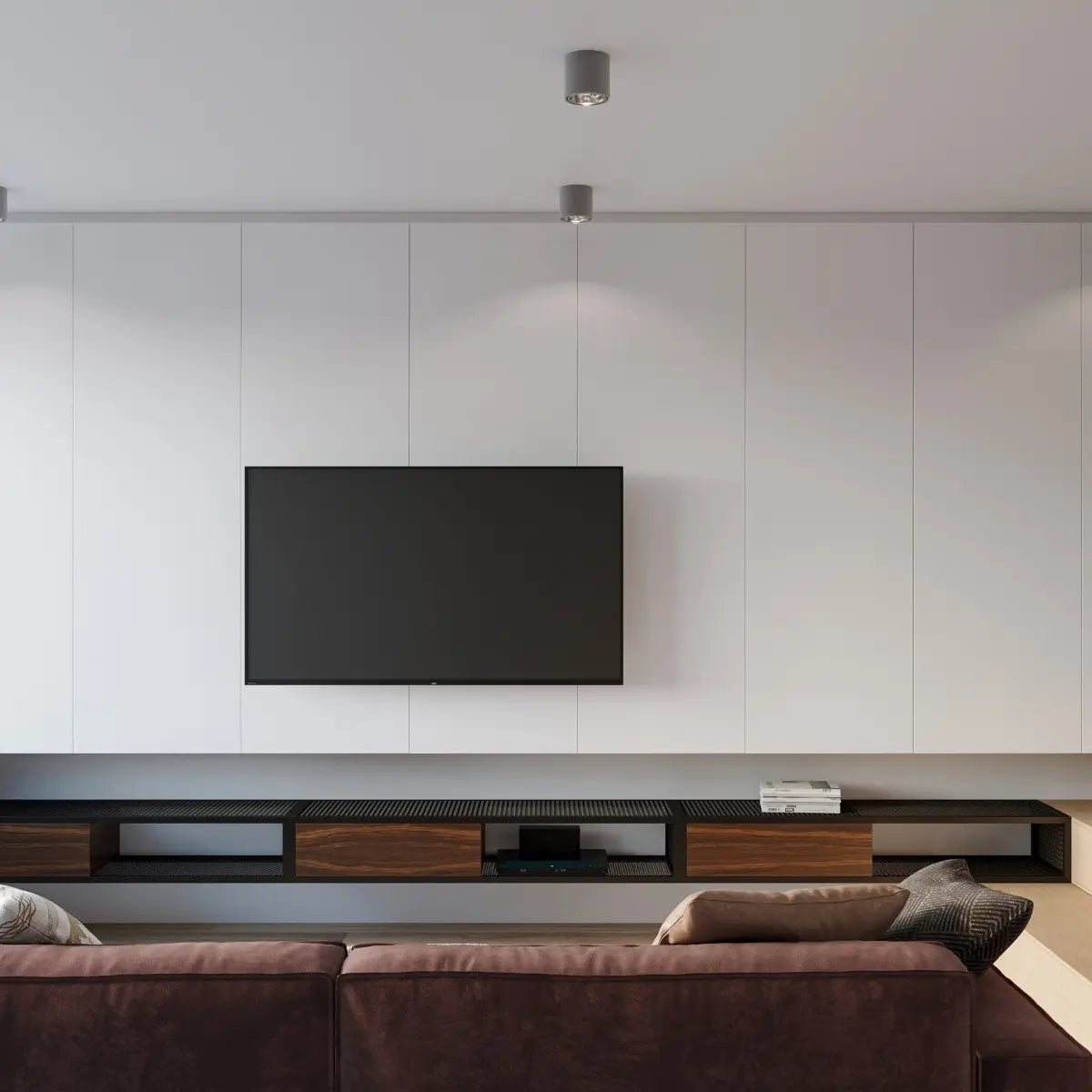 Deckenstrahler Rondo Flash – Grau & Aluminium