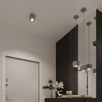 Pendelleuchte Square 1 – Grau & Aluminium