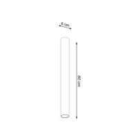 Deckenleuchte Tube Size 60 – Schwarz & Stahl
