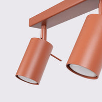 Plafondlamp Rondo 4 – Okerrood & Staal