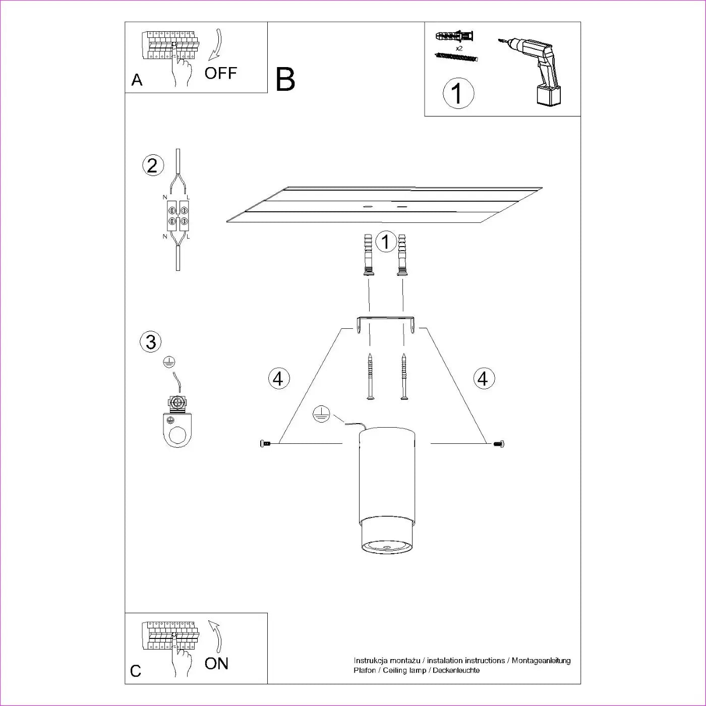 Deckenstrahler Tube 2-Tone 12 – Schwarz & Chrom & Stahl