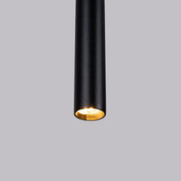 Pendelleuchte Prysma Long 1 – Schwarz & Stahl