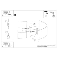 Wandlamp Tornado – Wit & Staal