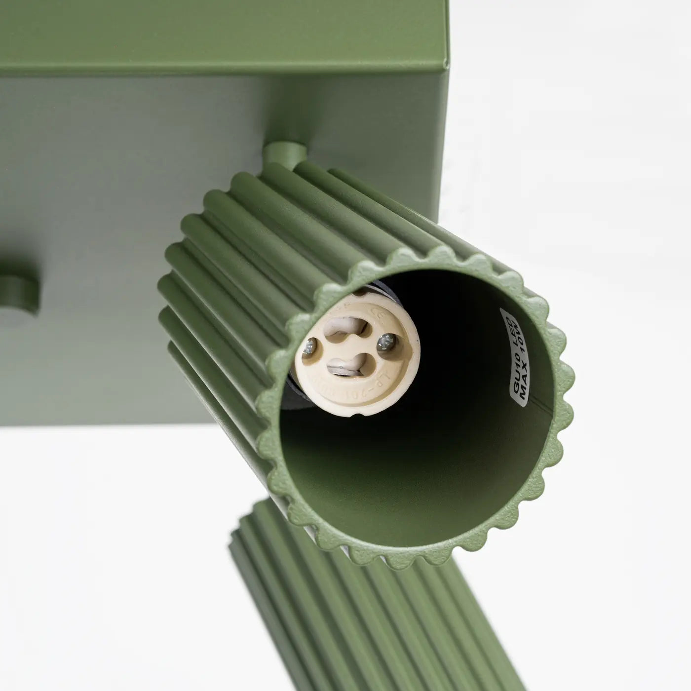 Plafondlamp Japandi 4S – Olijfgroen & Aluminium