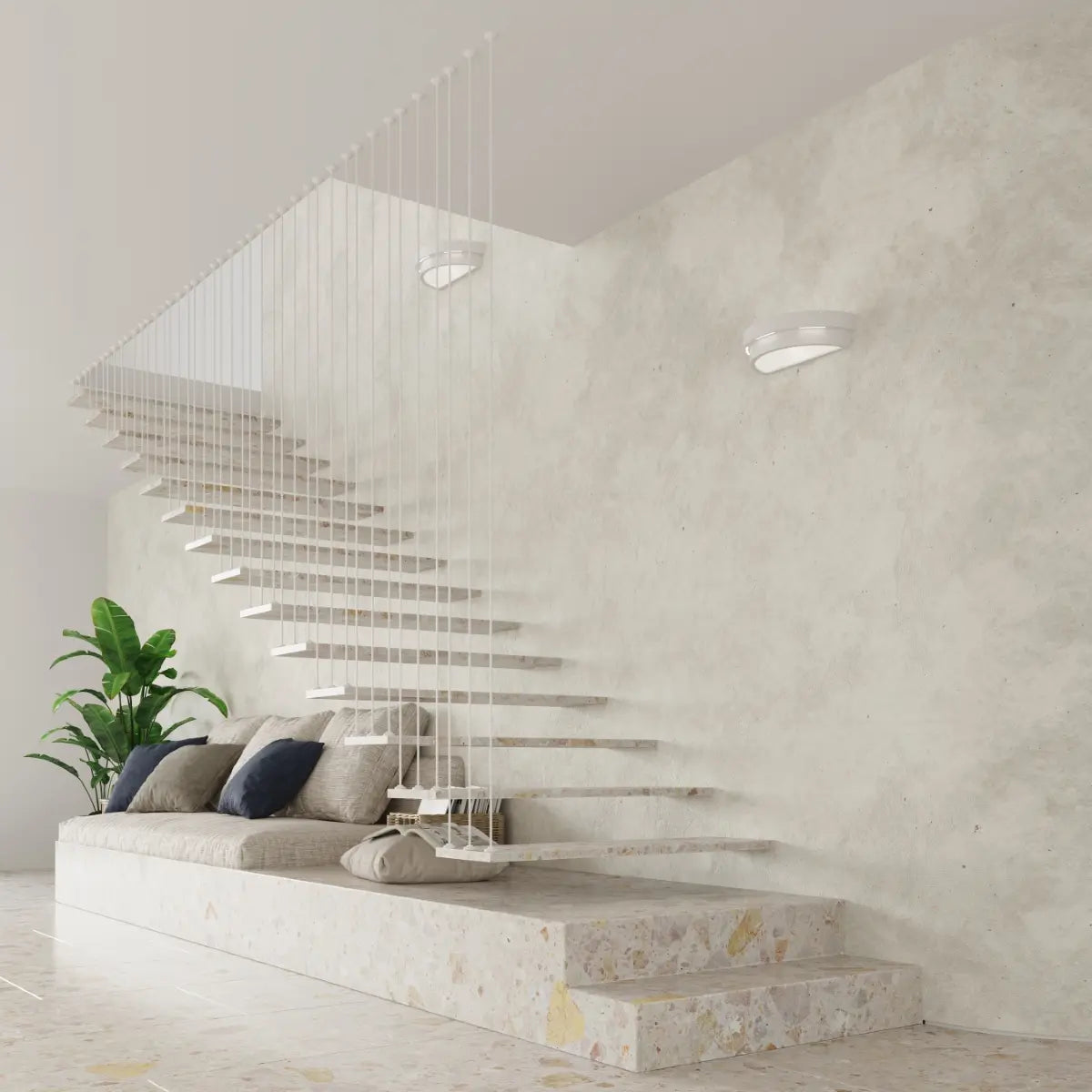 Wandlampe UFO 2 – Weiß & Keramik