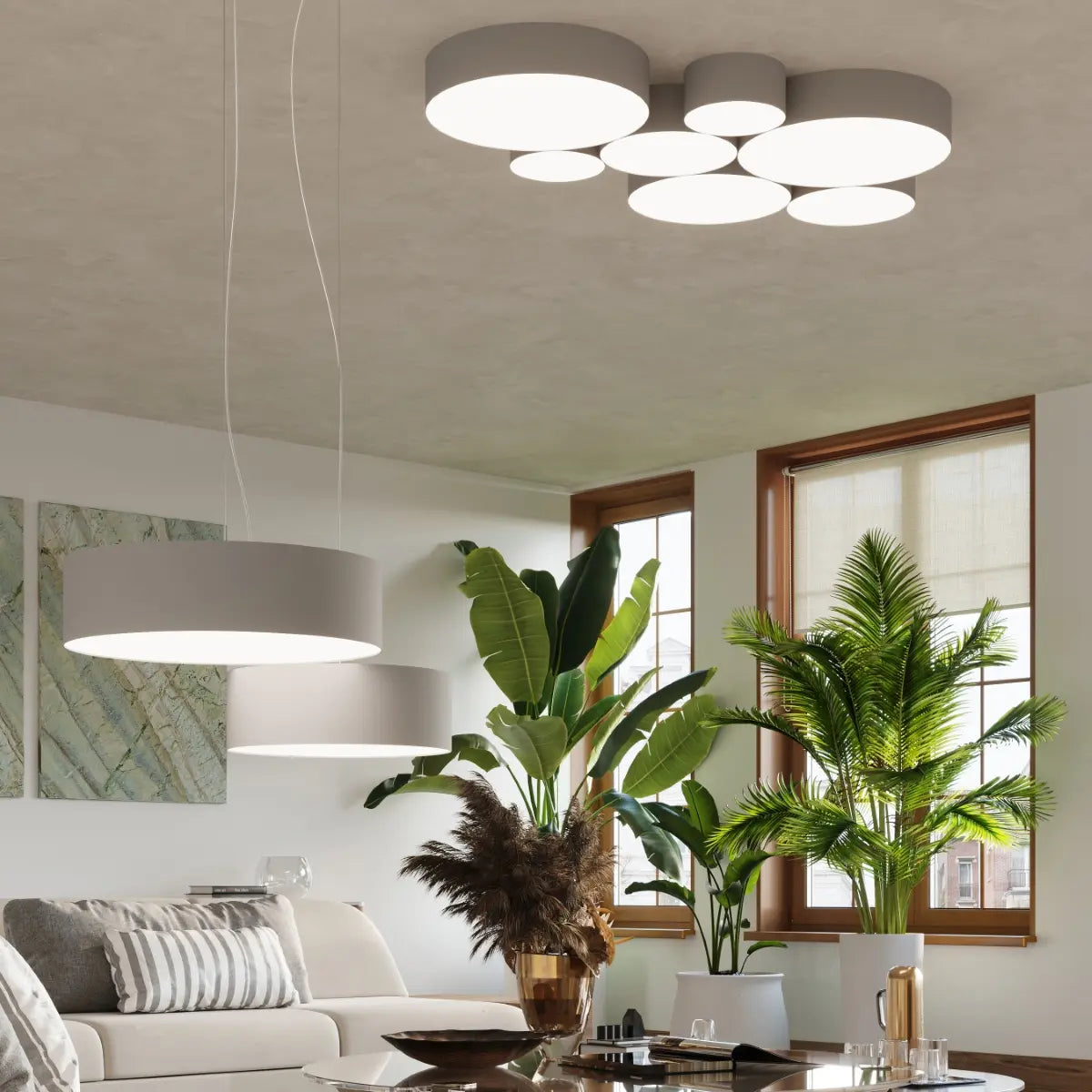 Pendelleuchte UFO 45 – Grau & PVC