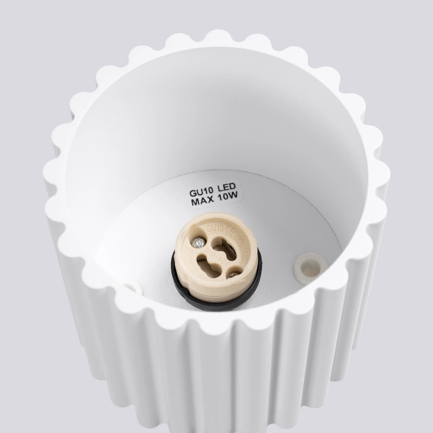 Deckenstrahler Japandi Single – Weiß & Aluminium
