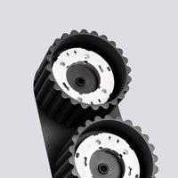Deckenstrahler Japandi Double XS – Schwarz & Aluminium