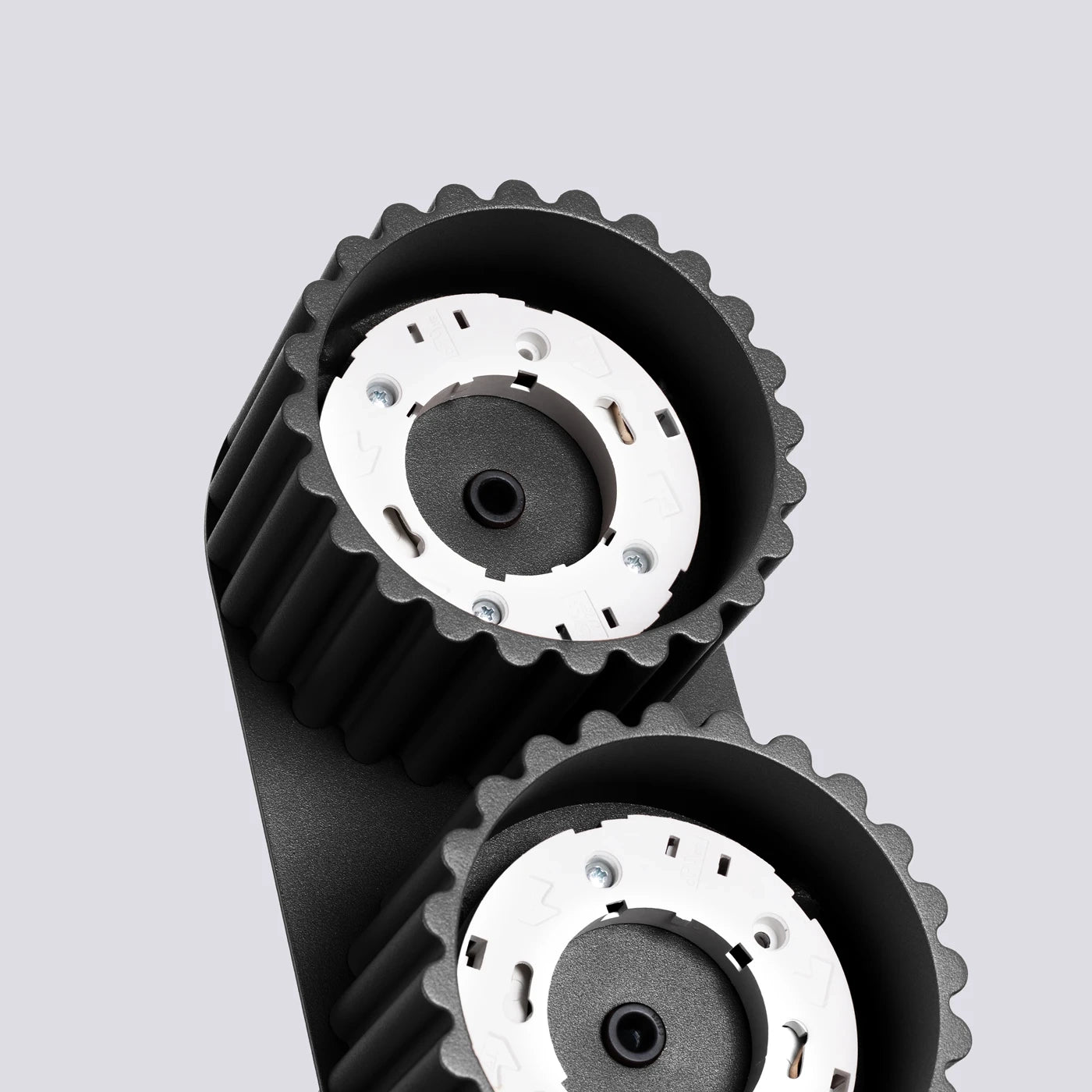 Deckenstrahler Japandi Double XS – Schwarz & Aluminium