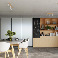 Deckenleuchte Rondo 3 – Weiß & Naturholz & Stahl