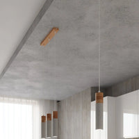 Hanglamp Tube Beton Wood 2 – Grijs Beton & Hout