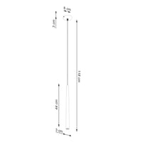 Pendelleuchte Prysma Long 1 – Schwarz & Stahl