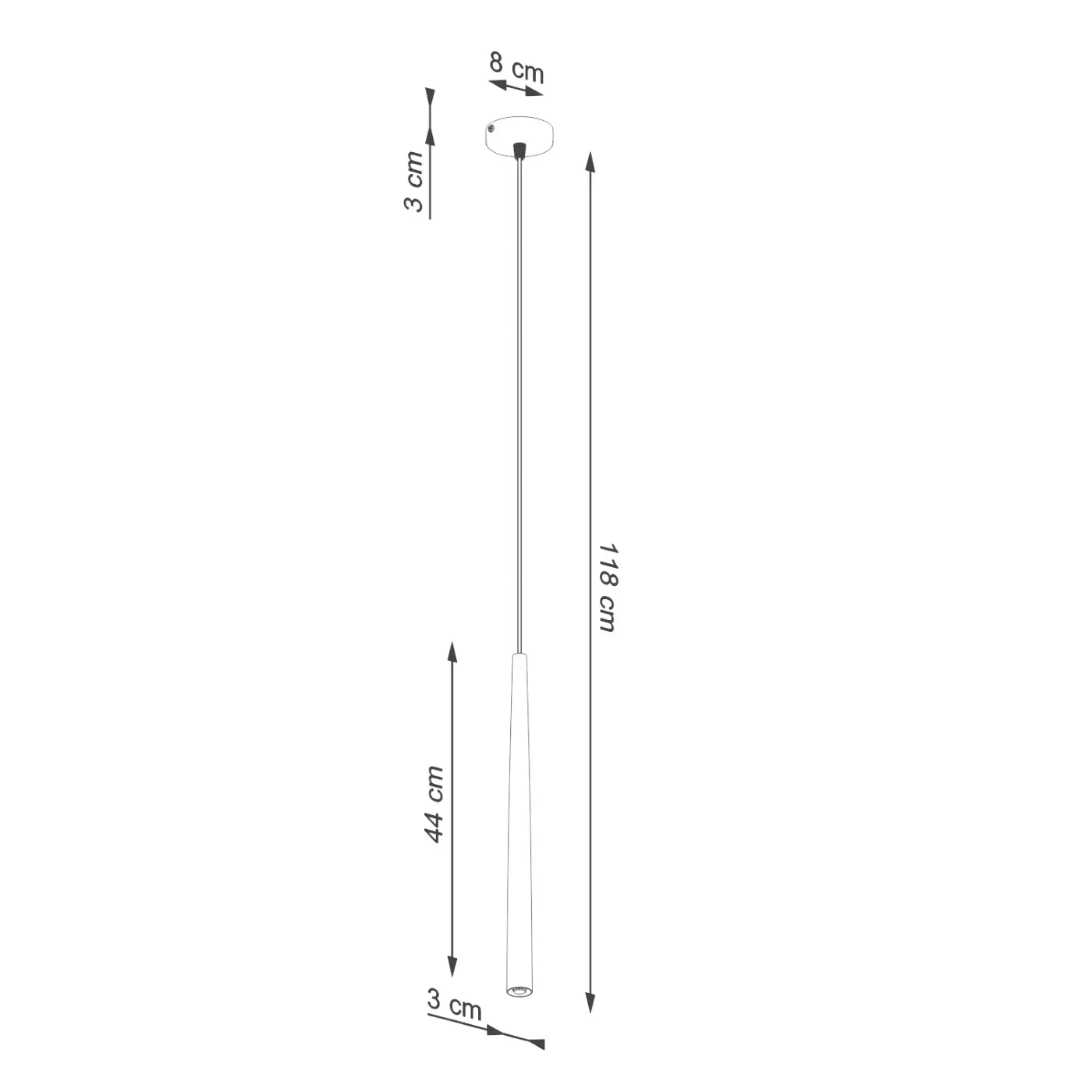 Pendelleuchte Prysma Long 1 – Schwarz & Stahl