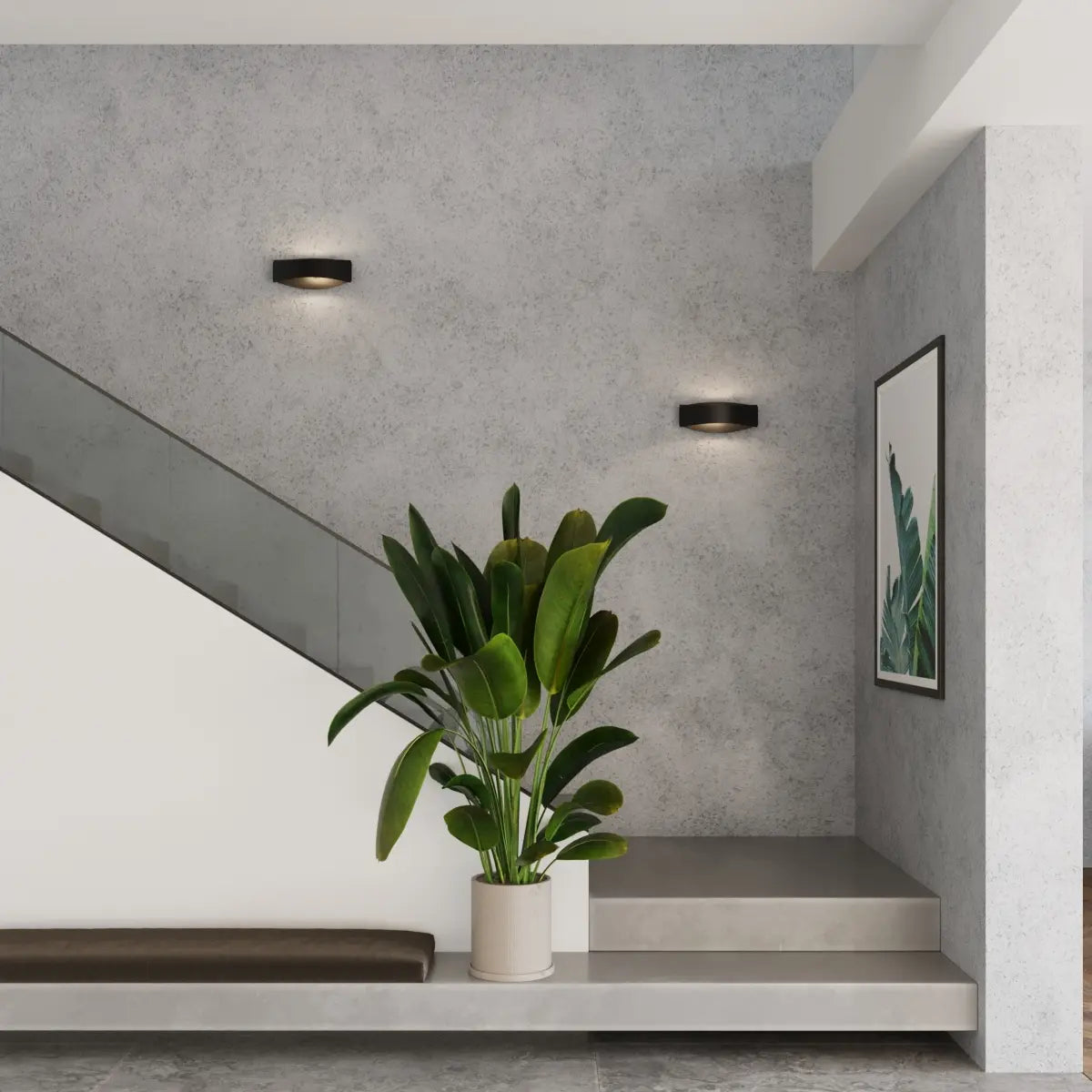 Wandleuchte Art Large – Schwarz & Stahl