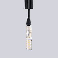 Pendelleuchte Candle 1 – Schwarz & Stahl