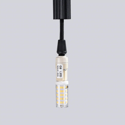 Pendelleuchte Candle 1 – Schwarz & Stahl