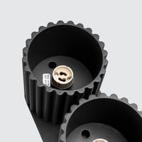 Deckenstrahler Japandi Double – Schwarz & Aluminium