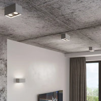 Plafondlamp Square Box – Grijs & Aluminium