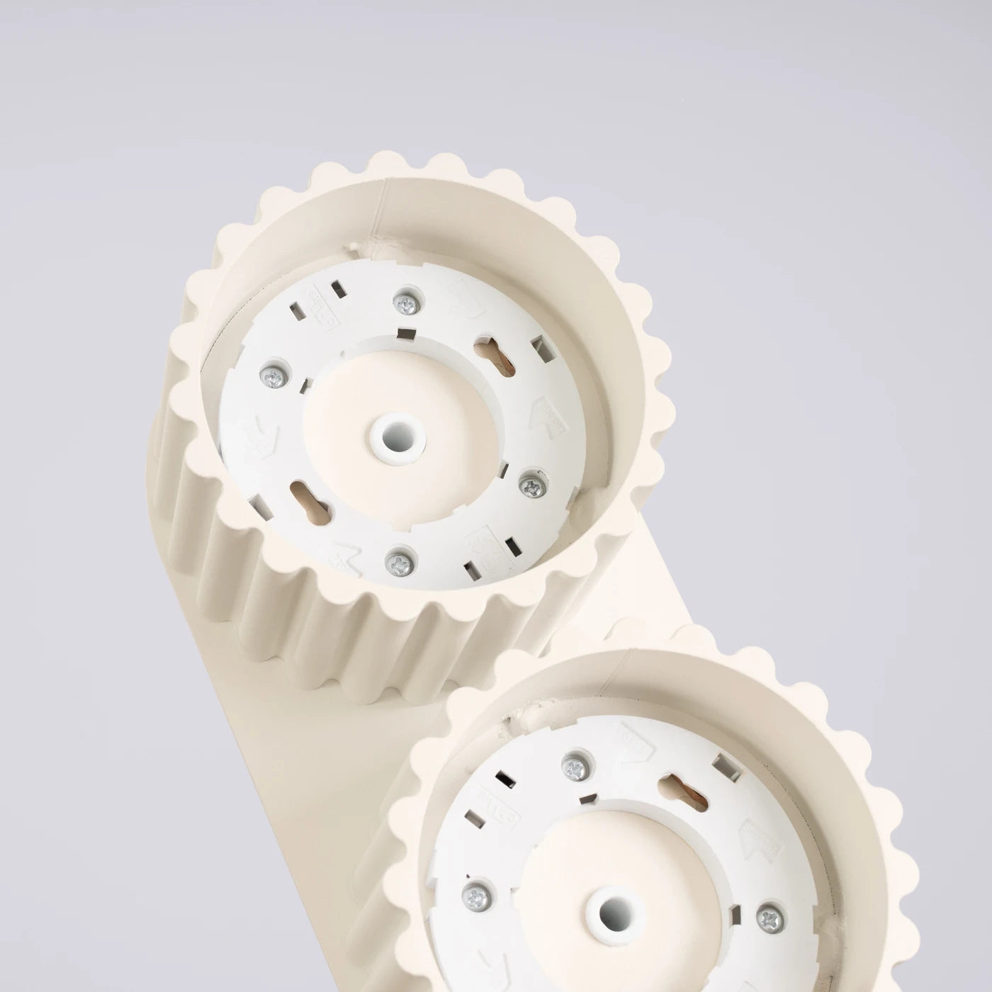 Deckenstrahler Japandi Double XS – Beige & Aluminium