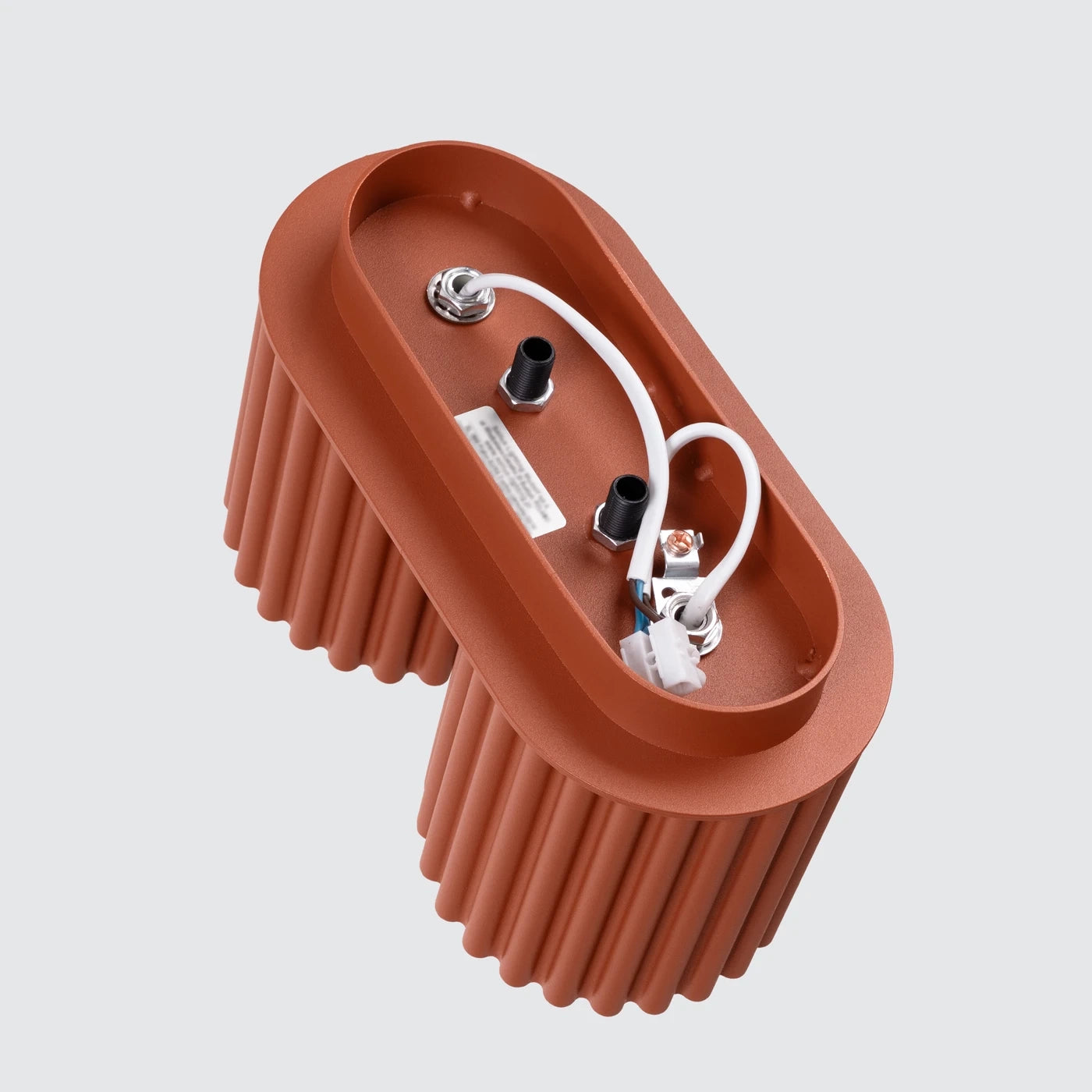 Deckenstrahler Japandi Double – Oxid Rot & Aluminium